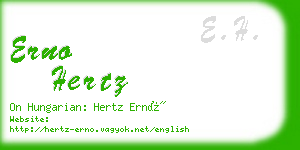 erno hertz business card